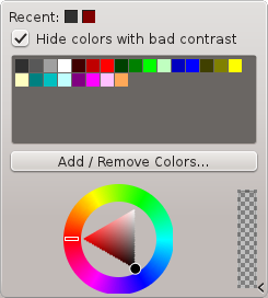 El selector de color