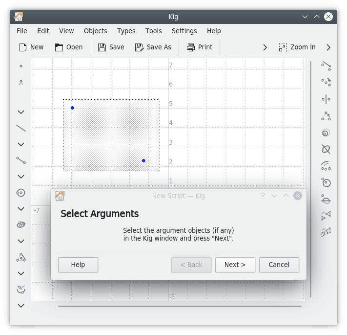 El asistente para la creación de scripts