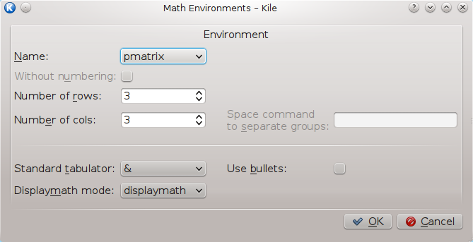 Insertion d'un élément mathématique