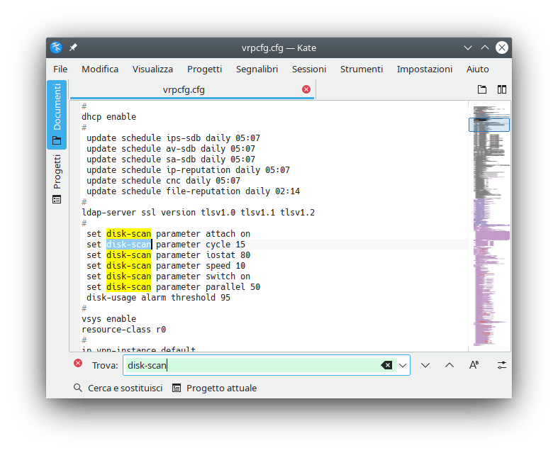 Esempio di una ricerca.