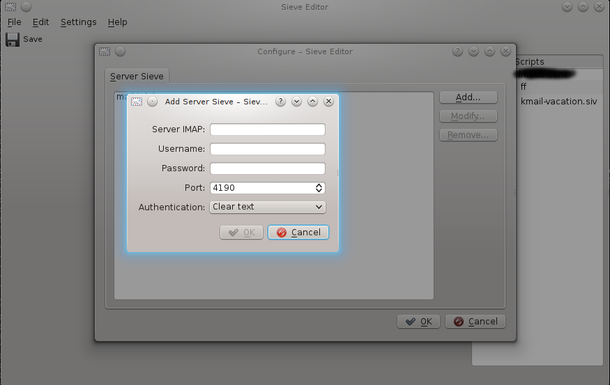 Configurazione server