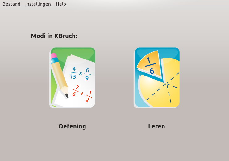 Modus kiezen in KBruch