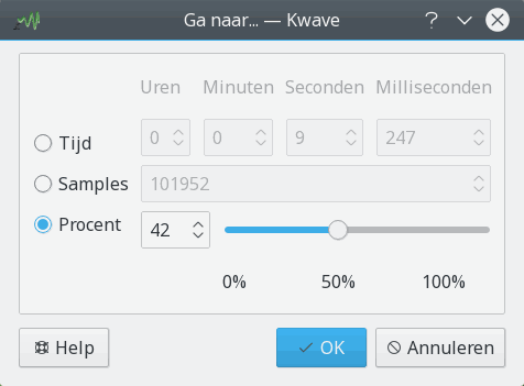 Schermafbeelding van de plug-in voor Ga naar positie
