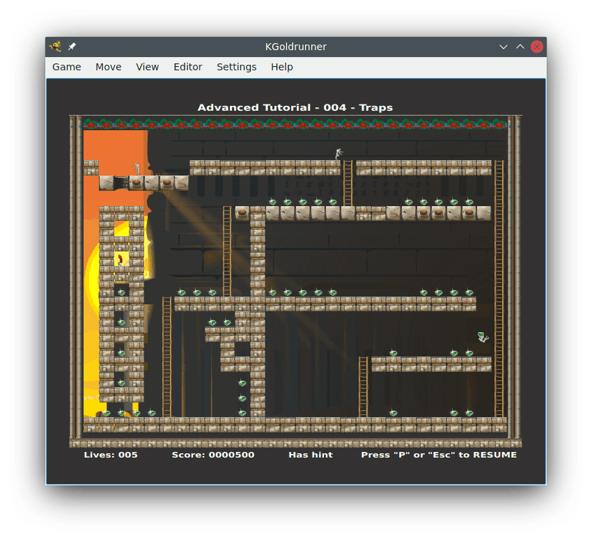 Jogo típico do KGoldrunner