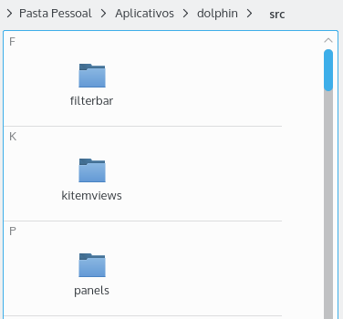 Barra de localização no modo de navegação.