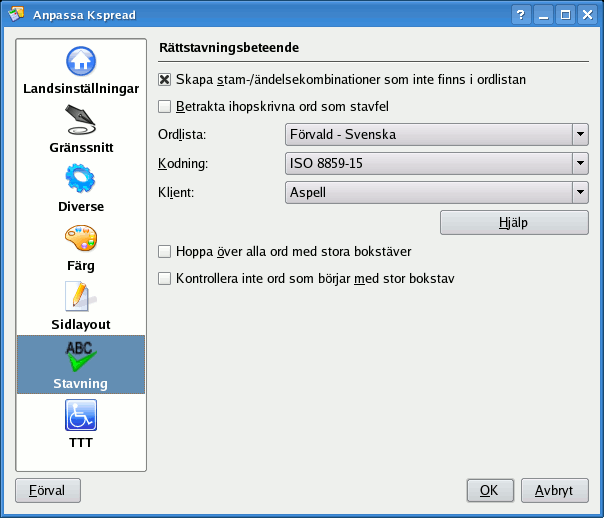 Författarinställning.