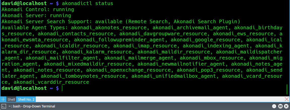 Akonadi statusrapport